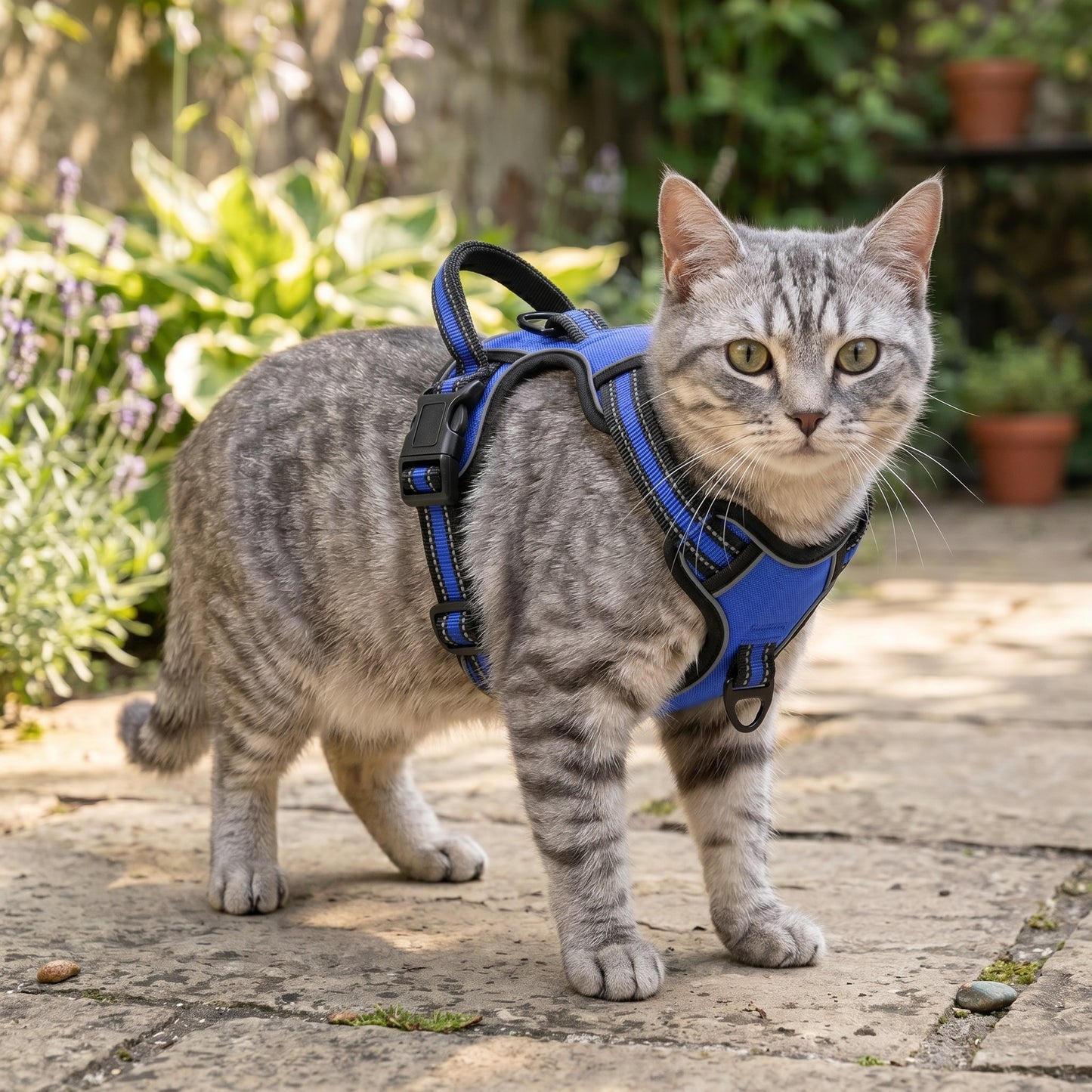 Reflective No-Pull Cat Harness Vest – Adjustable Nylon Breathable Chest Strap