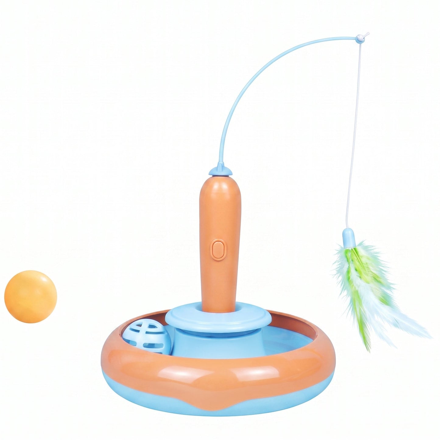 nteractive Cat Toy – Donut Track with Feather Wand & Rolling Ball