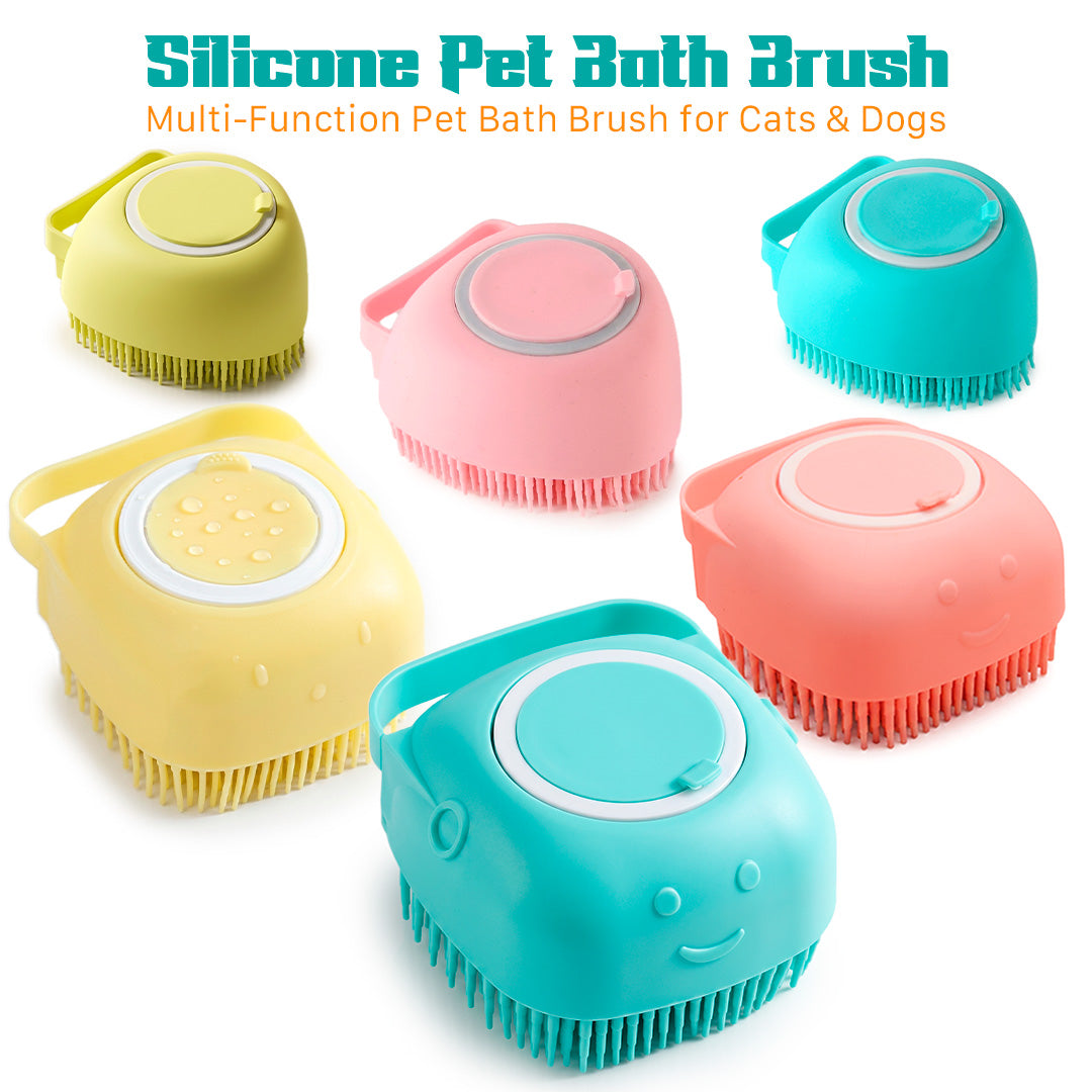Multi-Function Pet Bath Brush for Cats & Dogs
