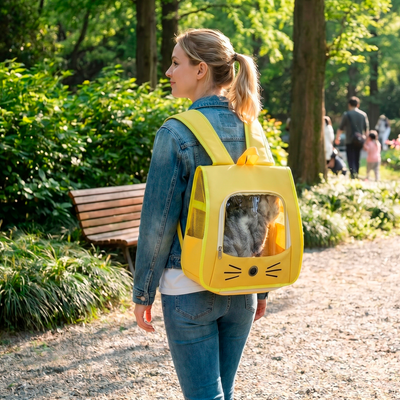 Breathable Pet Carrier Backpack – Cat & Small Dog Travel Bag