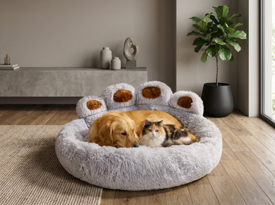 Fluffy Calming Dog Bed – Soft Warm Pet Sofa