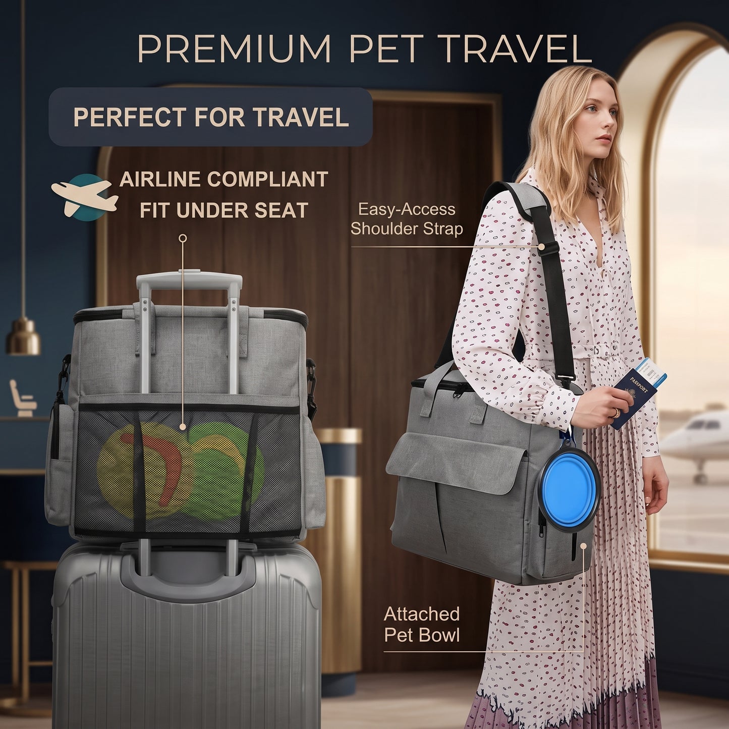 PETFULED Pet Travel Bag Set