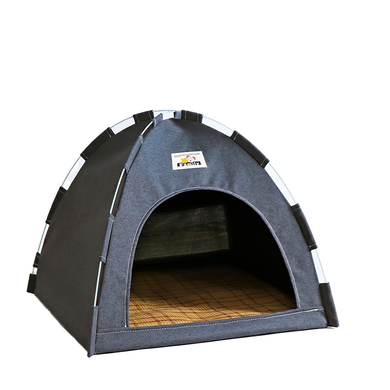 Foldable Plush Pet House – Cozy Cat & Dog Tent Bed