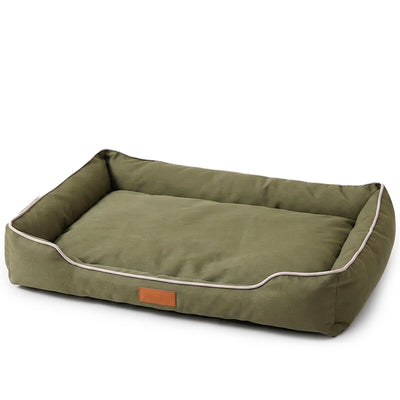 Green Sofa-Style Pet Bed – Waterproof & Non-Slip Comfort Cushion
