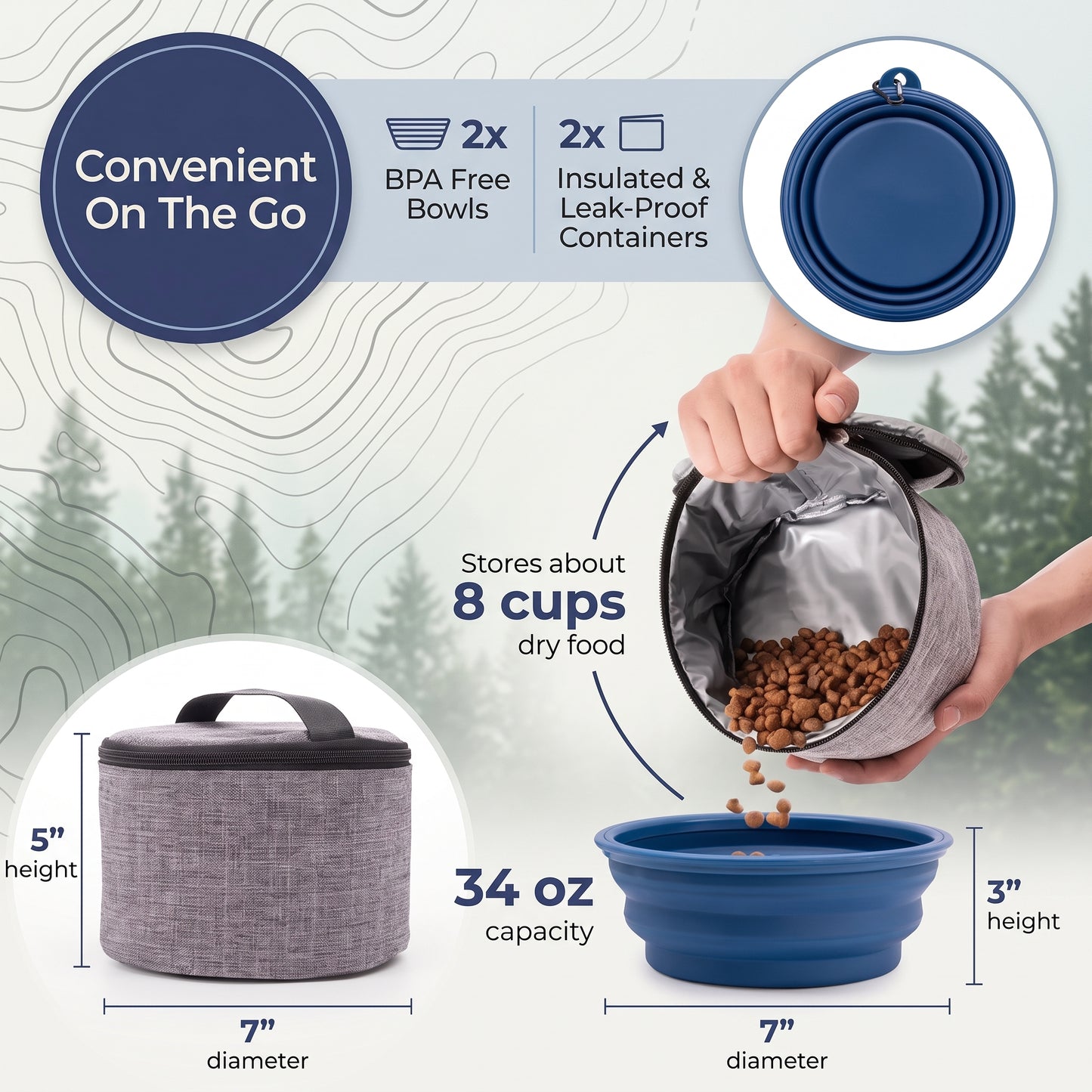 PETFULED Pet Travel Bag Set