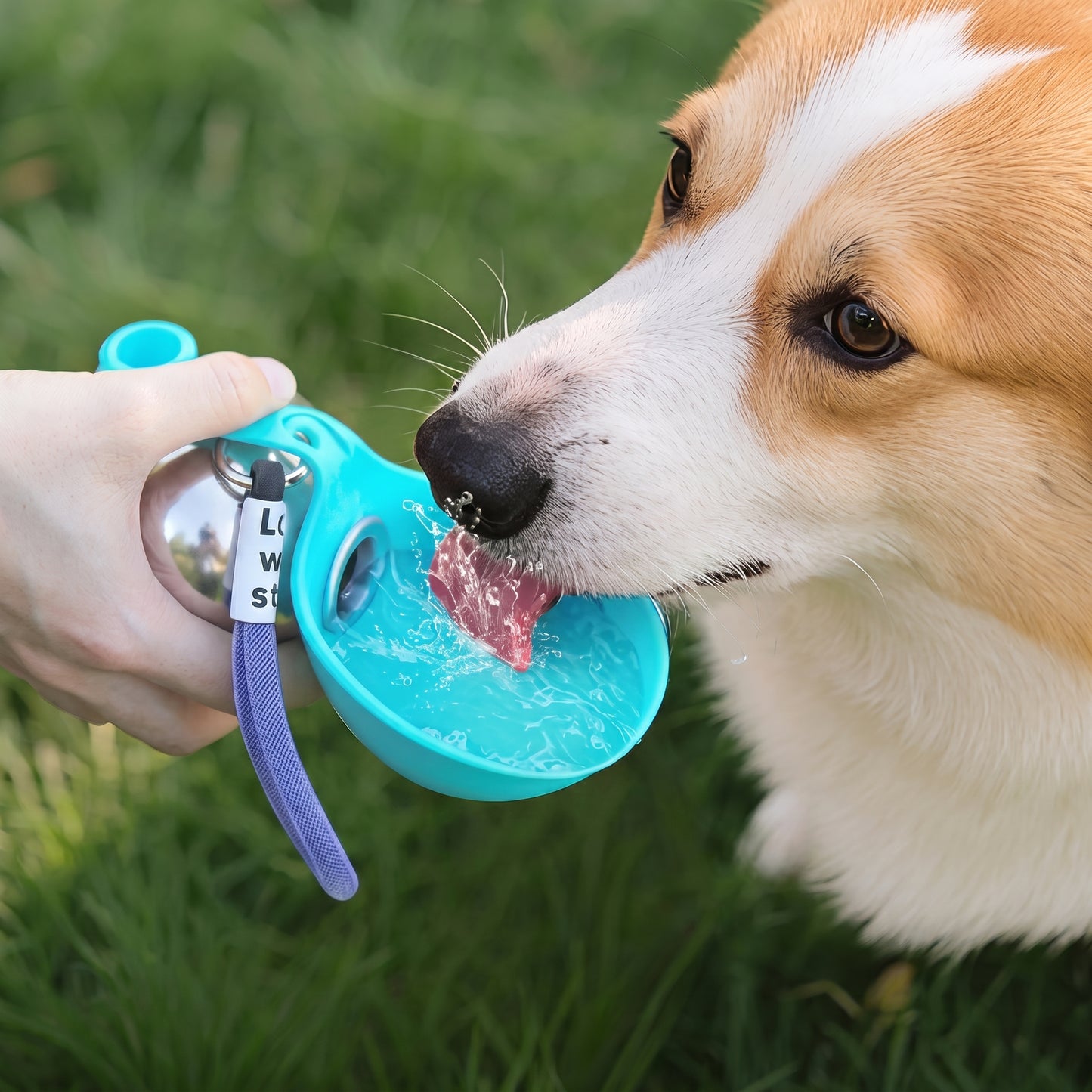 Portable Dog Water Bottle & Bowl – One-Step Silicone Feeder