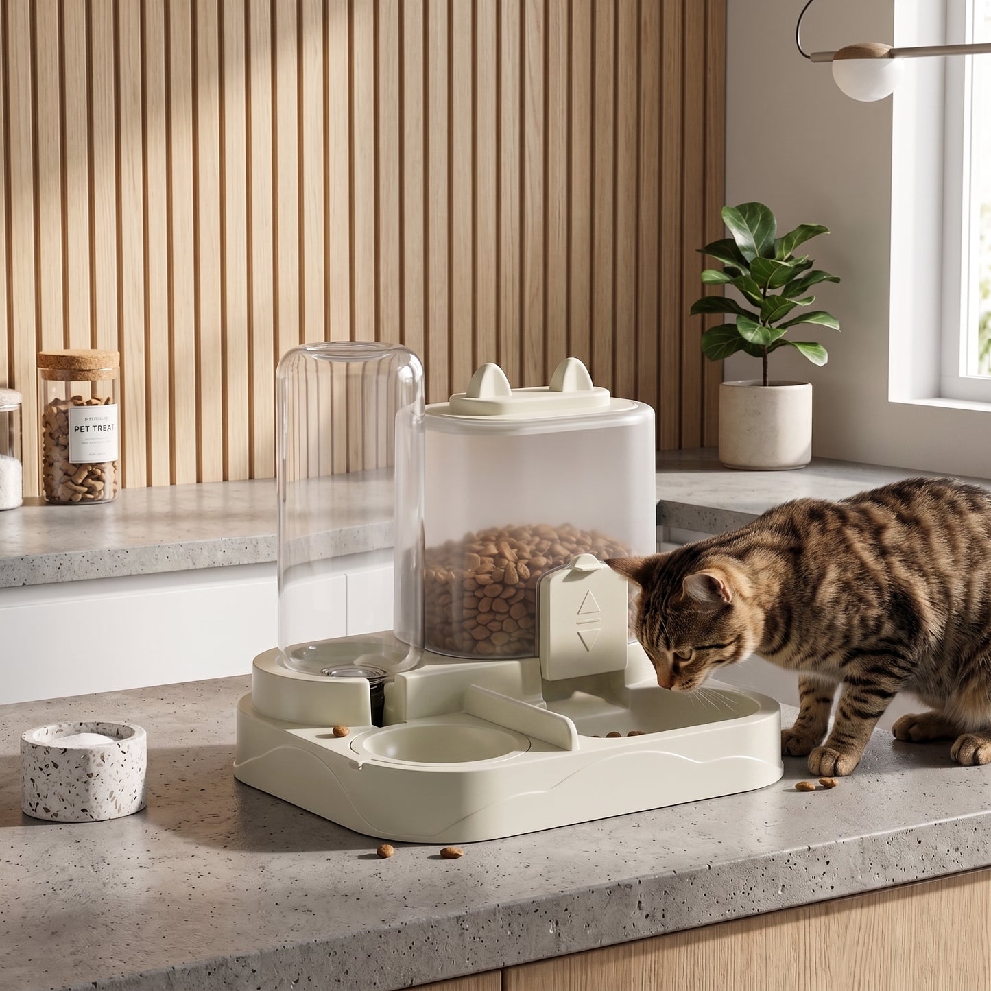 2-in-1 Pet Feeder & Water Dispenser
