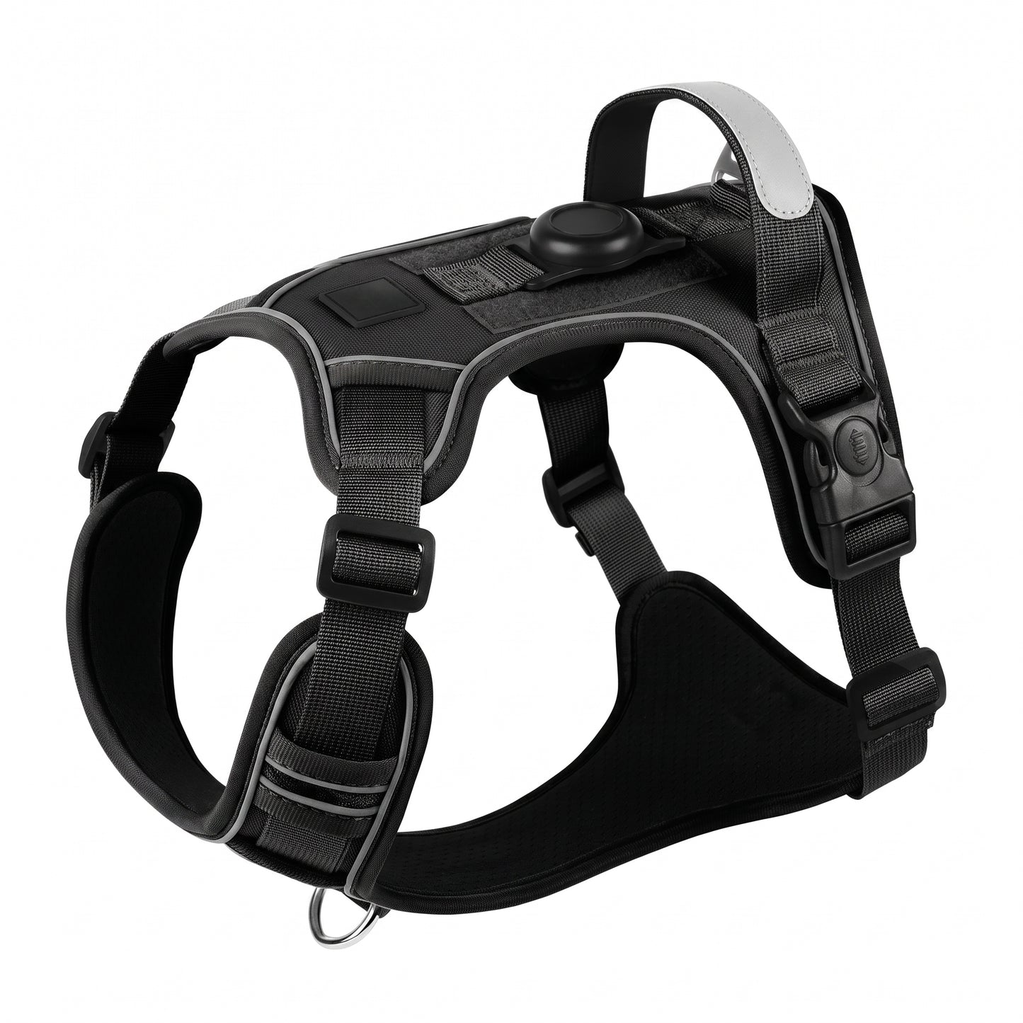 Tactical AirTag Dog Harness & Leash Set — No-Pull, Reflective, Built for Adventure