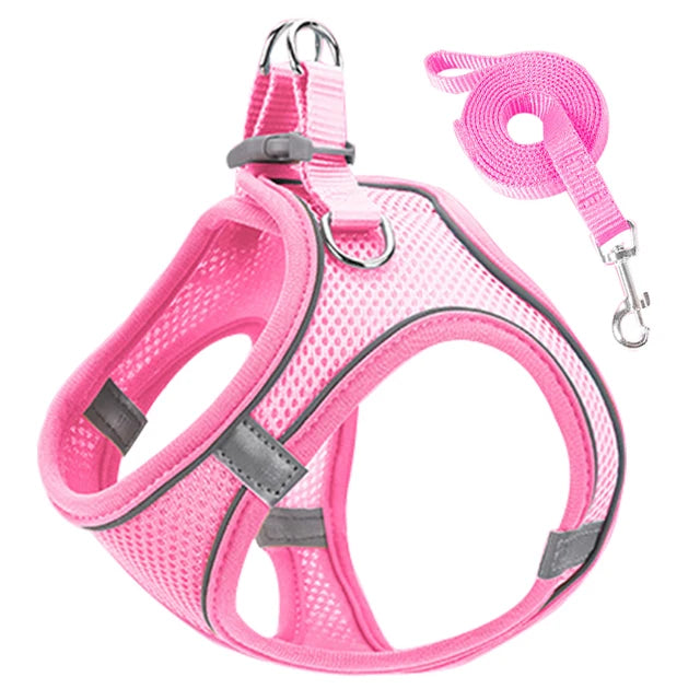Reflective Adjustable Pet Harness Set