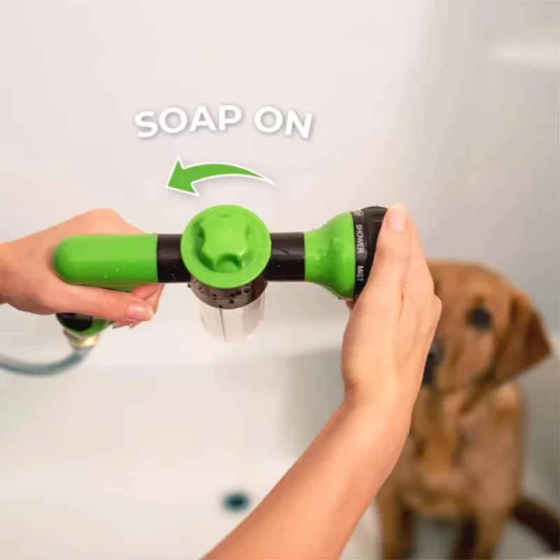 8-in-1 High-Pressure Hose Sprayer with Foam Cannon — For Cars, Gardens & Pet Baths