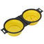 2-1 Foldable Double Pet Bowl — Collapsible Travel Feeder for Dogs & Cats