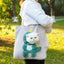 Cute Cat Canvas Shoulder Bag