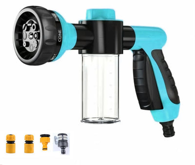 8-in-1 High-Pressure Hose Sprayer with Foam Cannon — For Cars, Gardens & Pet Baths