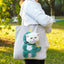 Cute Cat Canvas Shoulder Bag