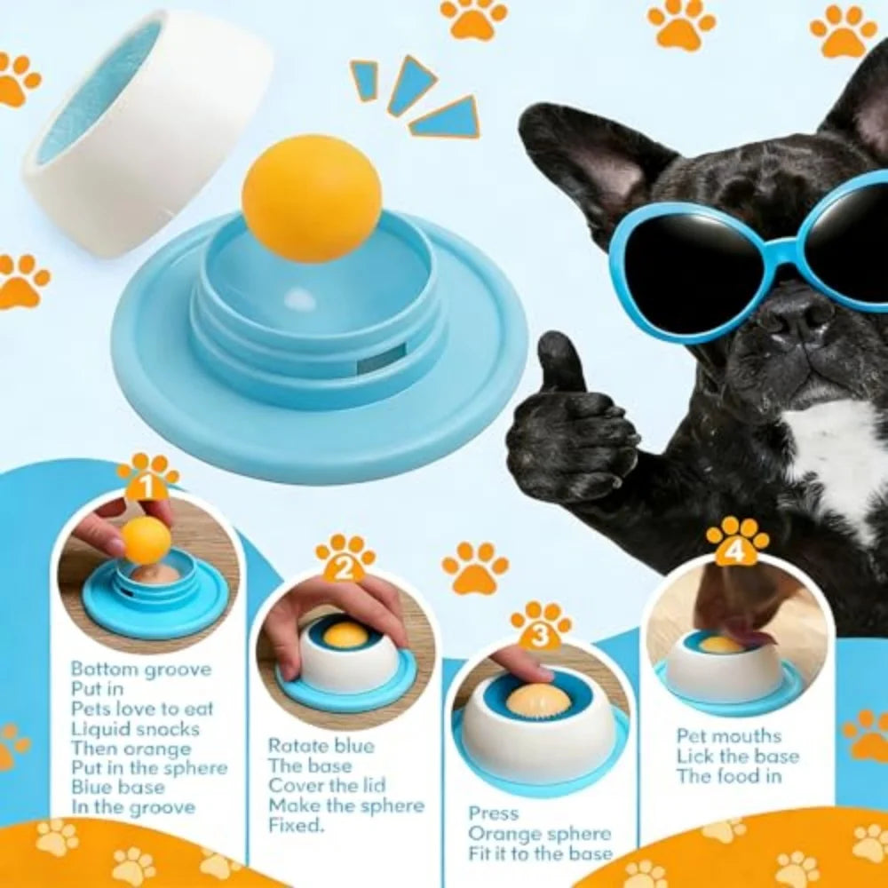 Rolling Ball Licking Bowl