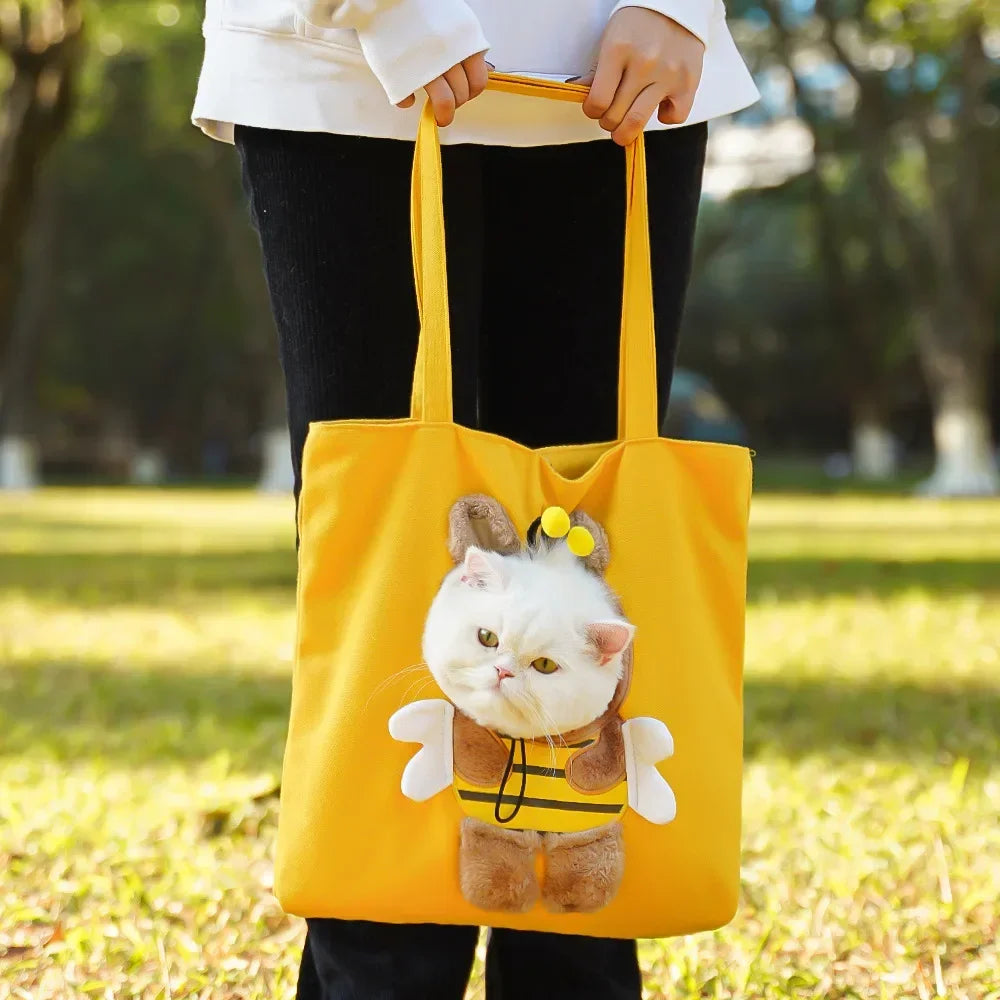 Cute Cat Canvas Shoulder Bag