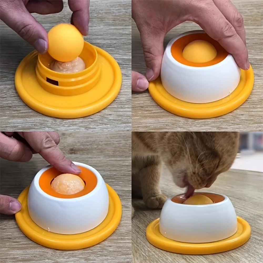 Rolling Ball Licking Bowl