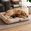 Khaki  Sofa-Style Pet Bed – Waterproof & Non-Slip Comfort Cushion
Description