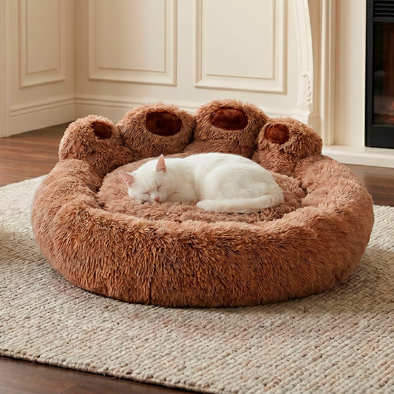Fluffy Calming Cat Bed – Soft Warm Pet Sofa
