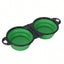 2-1 Foldable Double Pet Bowl — Collapsible Travel Feeder for Dogs & Cats