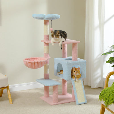 Cute Flower Design Multi-Level Cat Tree Condo