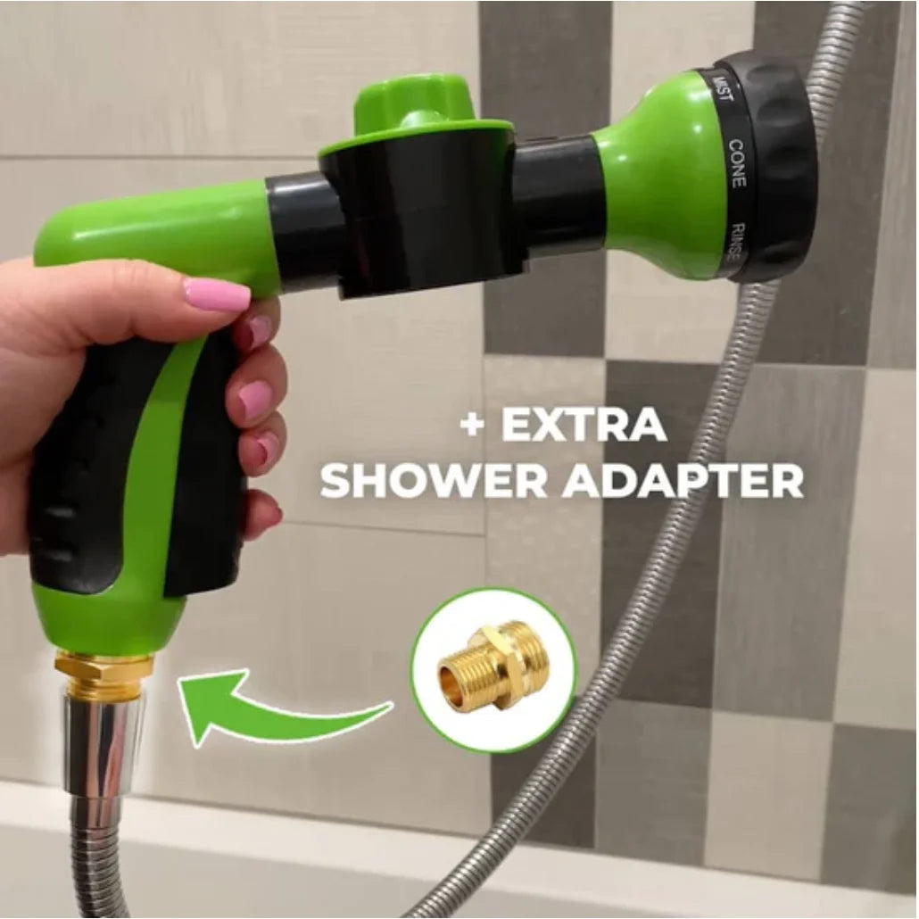 8-in-1 High-Pressure Hose Sprayer with Foam Cannon — For Cars, Gardens & Pet Baths