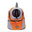 Orange Portable Pet Carrier Backpack – Breathable Front & Back Travel Bag