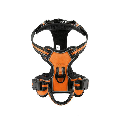 Orange Reflective No-Pull Cat Harness Vest – Adjustable Nylon Breathable Chest Strap