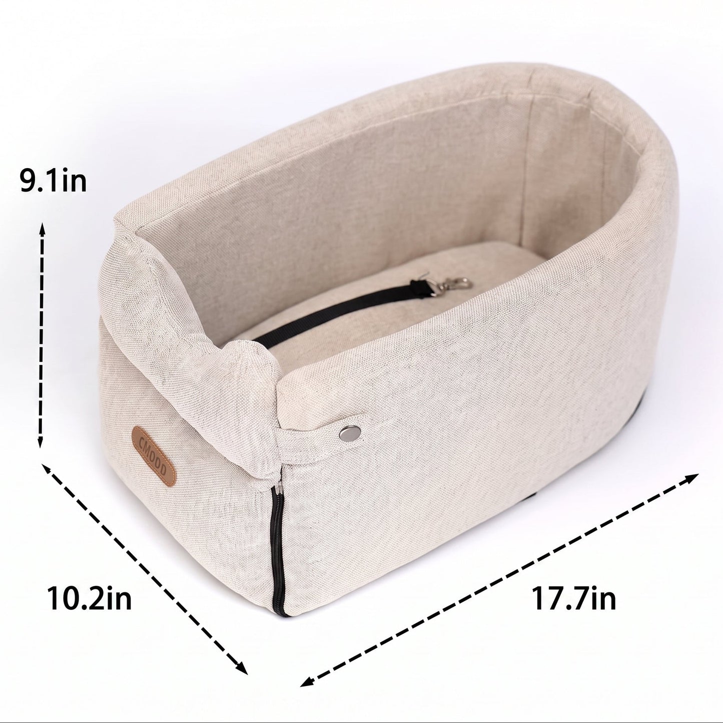 Center Console Dog Car Seat – Portable Travel Bed for Small Dog & Cats
