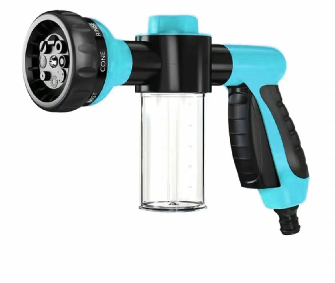 8-in-1 High-Pressure Hose Sprayer with Foam Cannon — For Cars, Gardens & Pet Baths