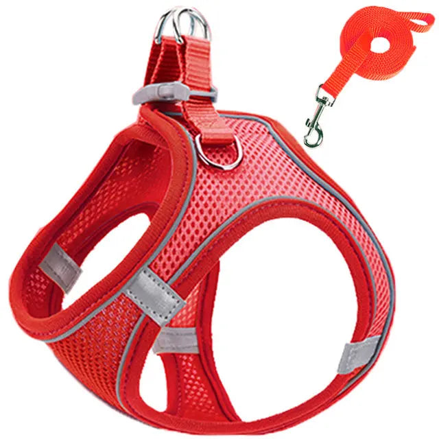 Reflective Adjustable Pet Harness Set