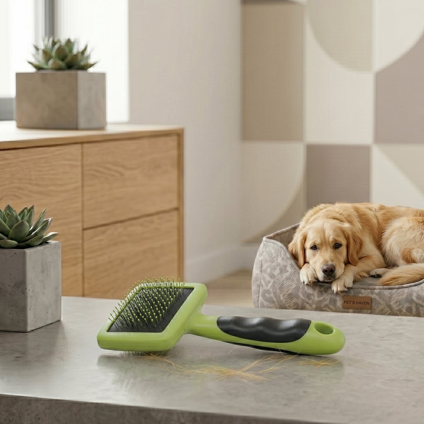 Pin Pet Grooming Brush – Dog & Cat Hair Remover Comb
