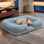 Blue Orthopedic Memory Foam Dog Bed – Waterproof Sofa Couch