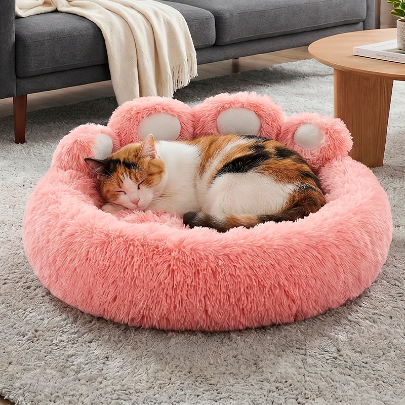 Cat Fluffy Calming Bed – Soft Warm Pet Sofa