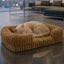 Khaki Orthopedic Memory Foam Cat Bed – Waterproof Sofa Couch