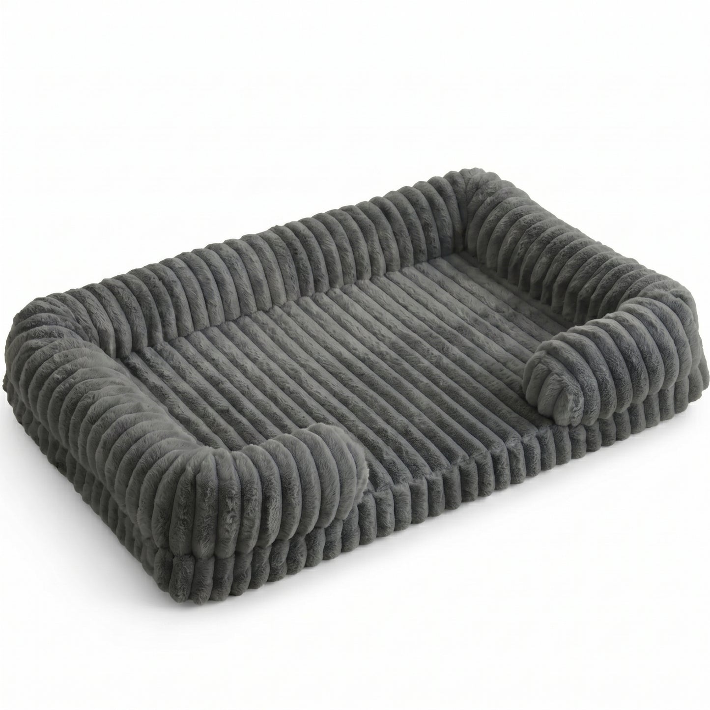 Dark Grey Orthopedic Memory Foam Dog Bed – Waterproof Sofa Couch