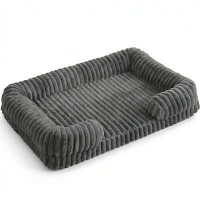 Dark Grey Orthopedic Memory Foam Dog Bed – Waterproof Sofa Couch