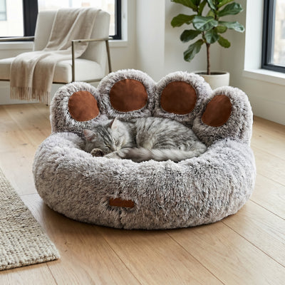 Fluffy Calming Cat Bed – Soft Warm Pet Sofa