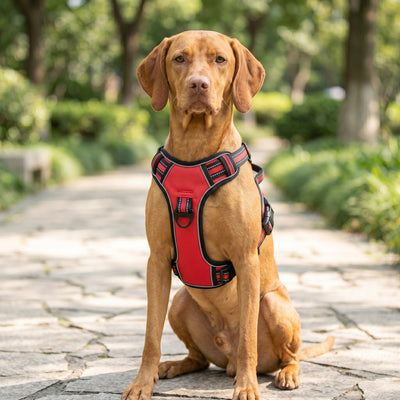 Reflective No-Pull Dog Harness Vest – Adjustable Nylon Breathable Chest Strap