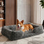 Dark Grey Orthopedic Memory Foam Dog Bed – Waterproof Sofa Couch