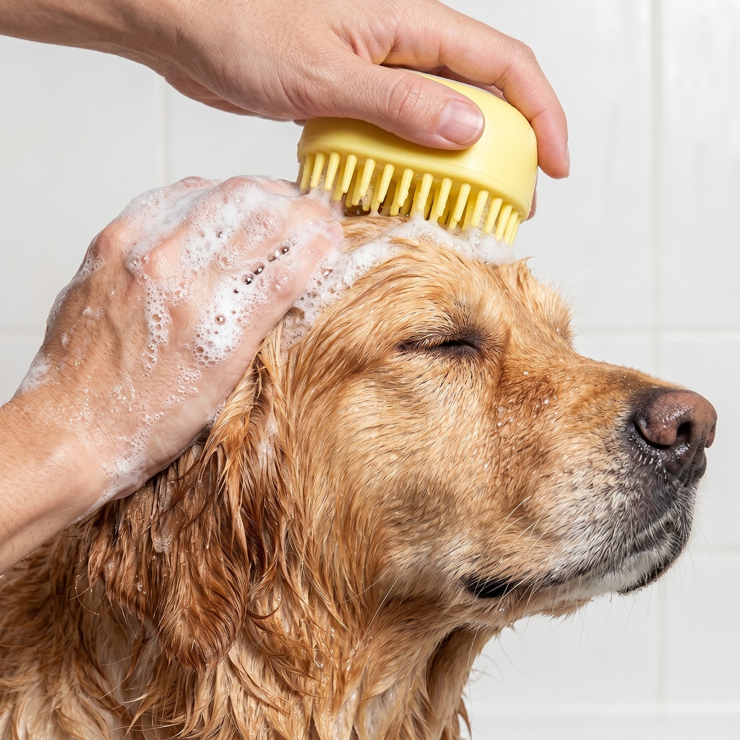 Pet bath massage brush bathroom