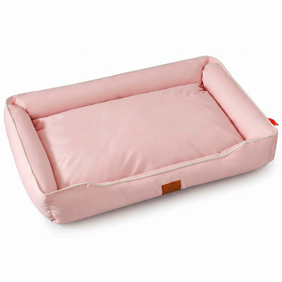 Pink Sofa-Style Pet Bed – Waterproof & Non-Slip Comfort Cushion