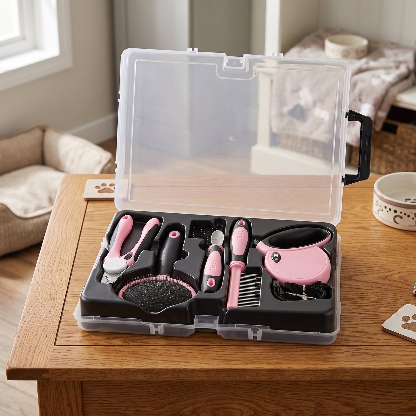 All-in-One Pet Grooming Kit – Complete Set with Storage Case & Leash