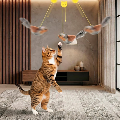 Lifelike Bird Cat Toy with Feather – Catnip Interactive Teaser