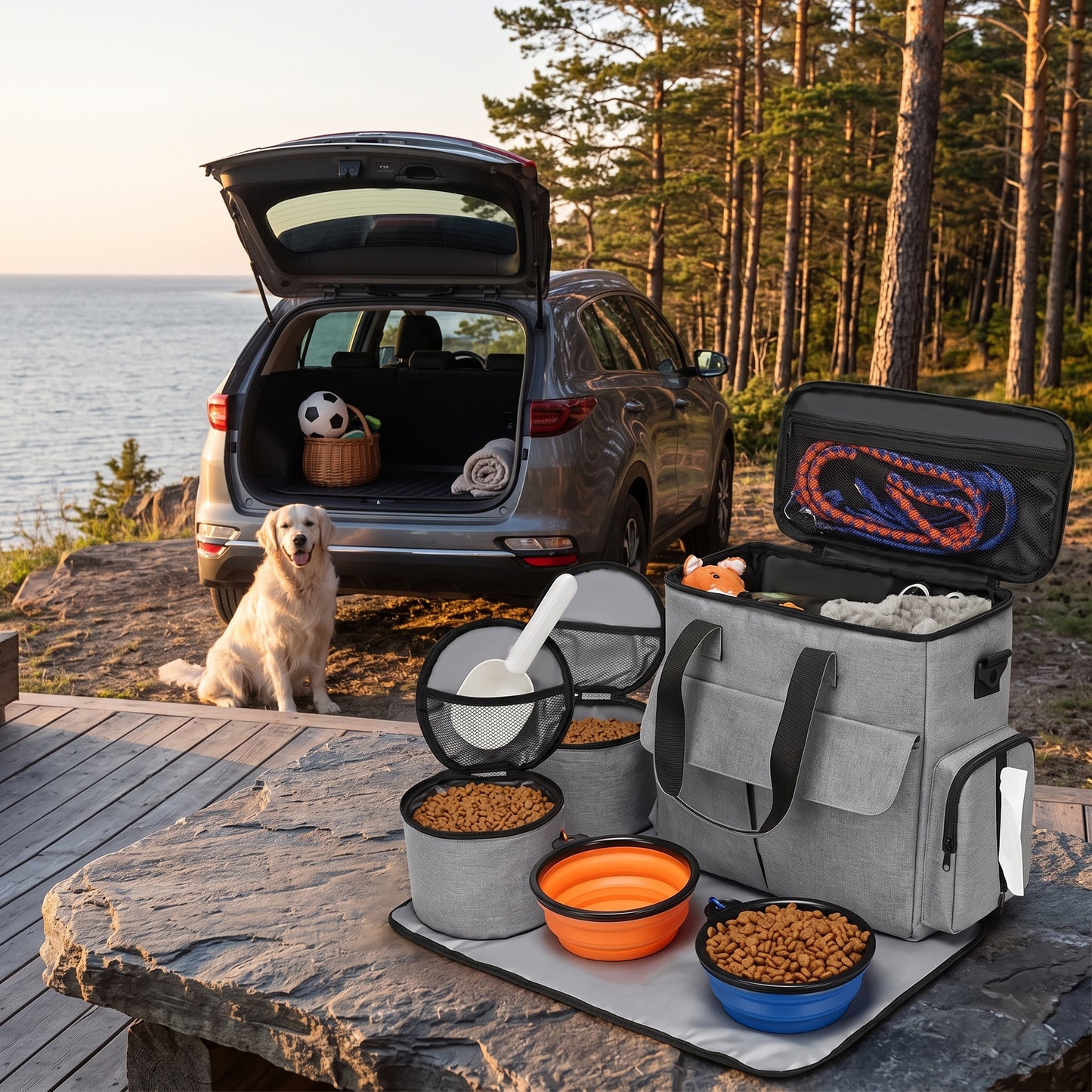 PETFULED Pet Travel Bag Set